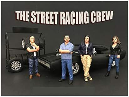 American Diorama The Street Racing Crew 4 Piece Figure Set for 1:18 Scale Models