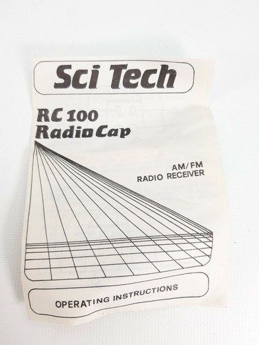 Vintage USA Red White Blue Radio Cap Hat Sci Tech RC100 Mesh Snapback - NEW lt2 - Picture 2 of 9