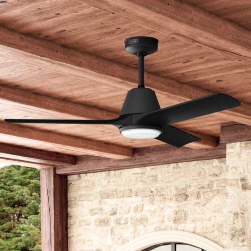 Hunter 52 inch Aeronaut Wi-Fi, ENERGY STAR® Matte Black Damp Rated Ceiling Fan - Picture 2 of 18