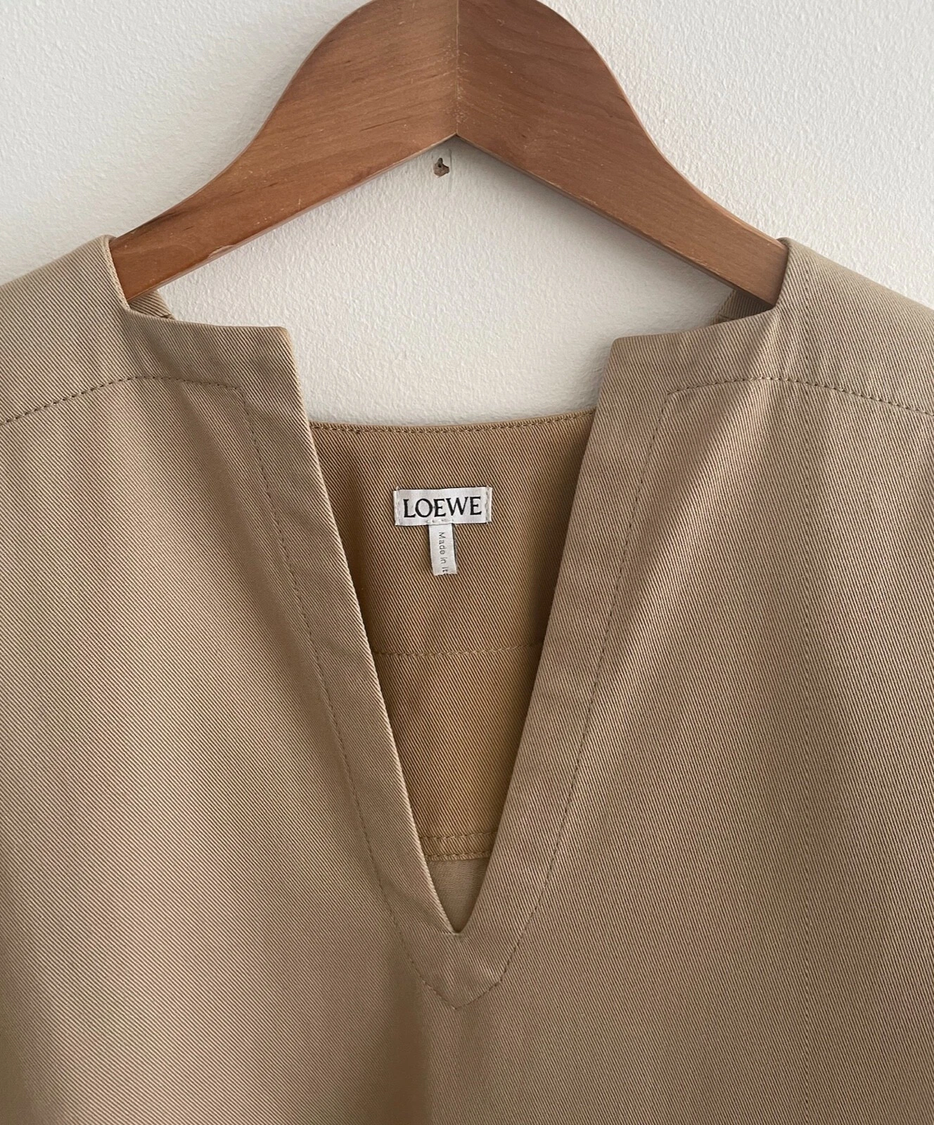 Abito oversize oversize Celine cotone tela marrone chiaro beige ottime condizioni