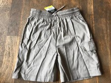 Bnwt Boys Elastic Waist 100% Cotton Beige Shorts Age 4-5 From ENRG