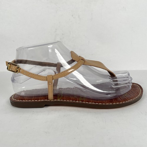 Sam Edelman Gigi Sandals Womens Size 7 M Tan Thong Slingback Buckle Shoes