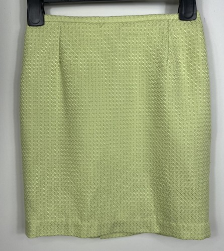 Vintage Talbots Petites Green Boucle Skirt Suit - Size 8 - Picture 6 of 12