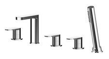 Nuie Binsey Chrome 5 Tap Hole Deck Mounted Bath Shower Mixer