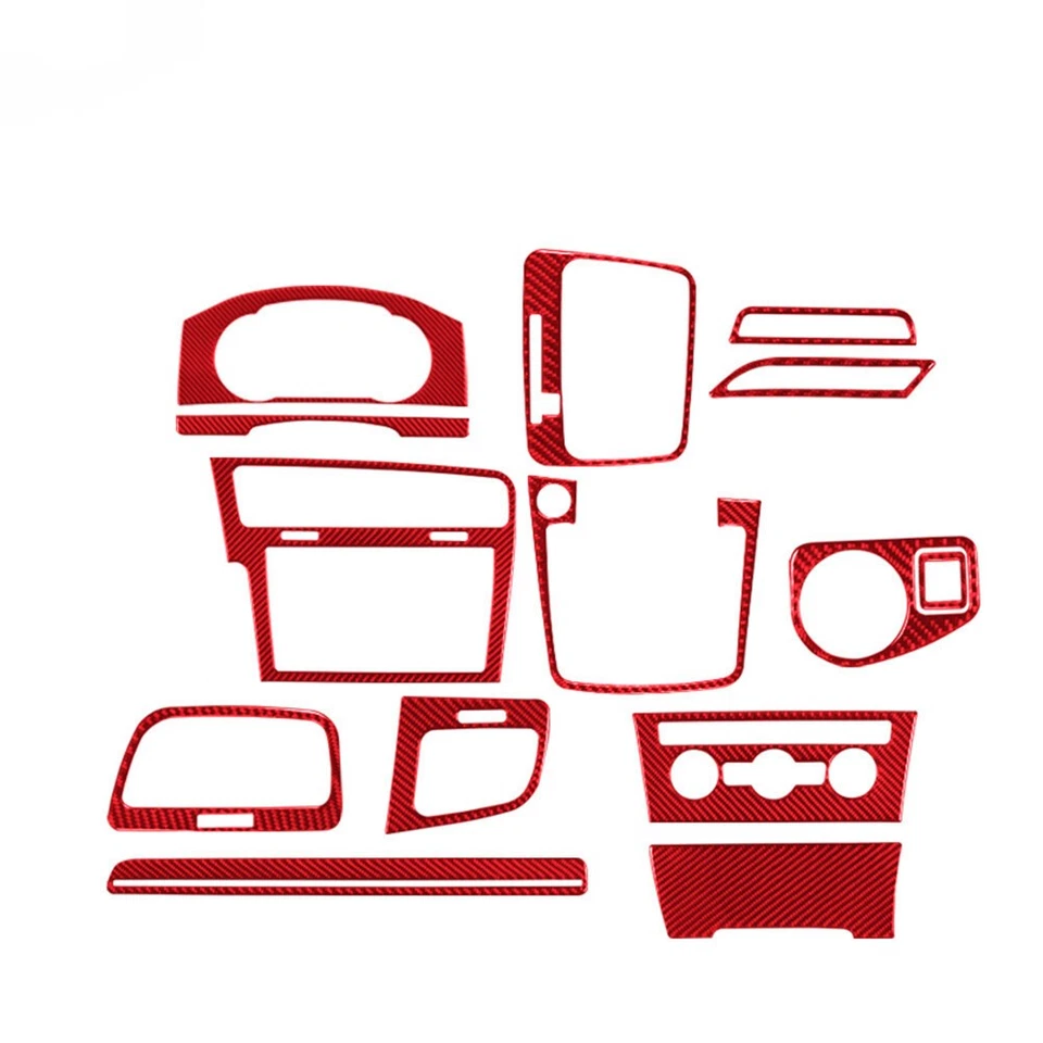 Tapicería interior completa de fibra de carbono roja 14 piezas para Volkswagen Golf 7 GTI MK7 14-19 Foto 2 de 4