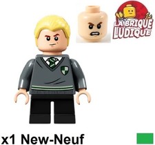 Lego Minifigure Harry Potter Draco Malfoy Slytherin Sweater Hp267 Yellowed