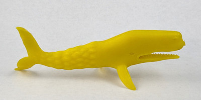 MPC Yellow Sperm Whale Vintage Playset 1960s Plastic Fish Sea Creature