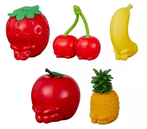 Machiboke Fruit Case Mini Figure Set of 5 Collectible Toys