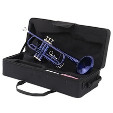 Brand New Brass Bb Trumpet  Case Student School Band Blue