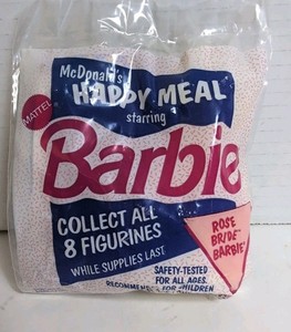 McDonald's Rose Bride Barbie Happy Meal Toy