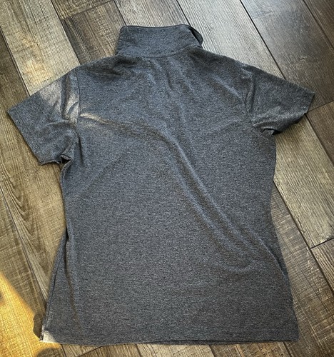 John Deere Kurzarm Polo Damen Small Heather Gray V-Ausschnitt - Bild 2 von 4