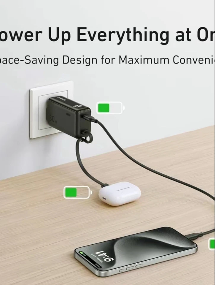 Power Bank 5000mAh 30W Charging Portable External Battery Backup For Cell Phone - Image 4 of 4