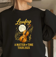 Laufey A Matter of Time Tour Violin  Moon Graphic Sweatshirt