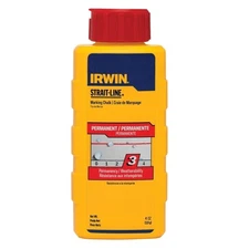 Irwin 4935519 Weatherproof Crimson Red Strait-Line Permanent Marking Chalk 8 oz.