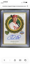 Chase Utley /25 2025 Topps Gilded World Series Emerald On Card Auto Gold Frame