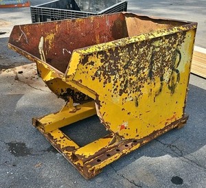 1/2 Cubic Yard Standard Steel Dump Dumping Hopper - Fully Functional!