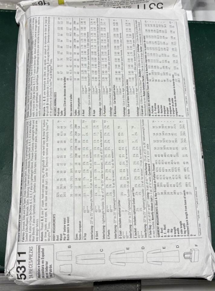 Simplicity 5311 Easy Chic Plus Size 20W - 26W Top, Long and Short Jacket, Pants - Image 4 of 4