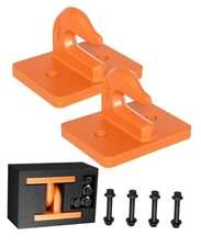 2Pack 3/8 Tractor Bucket Grab Hook, Grade 70 Forged Steel Bolt On Grab Orange