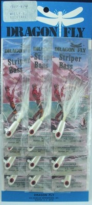 Dragon Fly BBPW-14 Milly-B Bucktail Jig 1/4 oz Vintage Köder (Karte Mit 12)