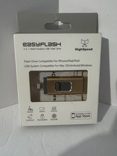 EASYFLASH 3- IN -ONE USB 265 HIGH SPEED FLASH DRIVE FOR IPHONE/PAD/POD NEW