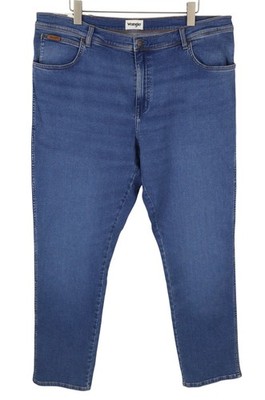 WRANGLER Texas Slim 822 Herren Jeans W42/L36 Blau Stonewashed Reißverschluss