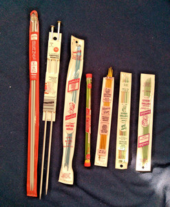 7 sets of double pointed knitting needlss --most new