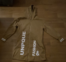 Damen Kapuzenjacke Beige Gr. L lang, Polyeste...
