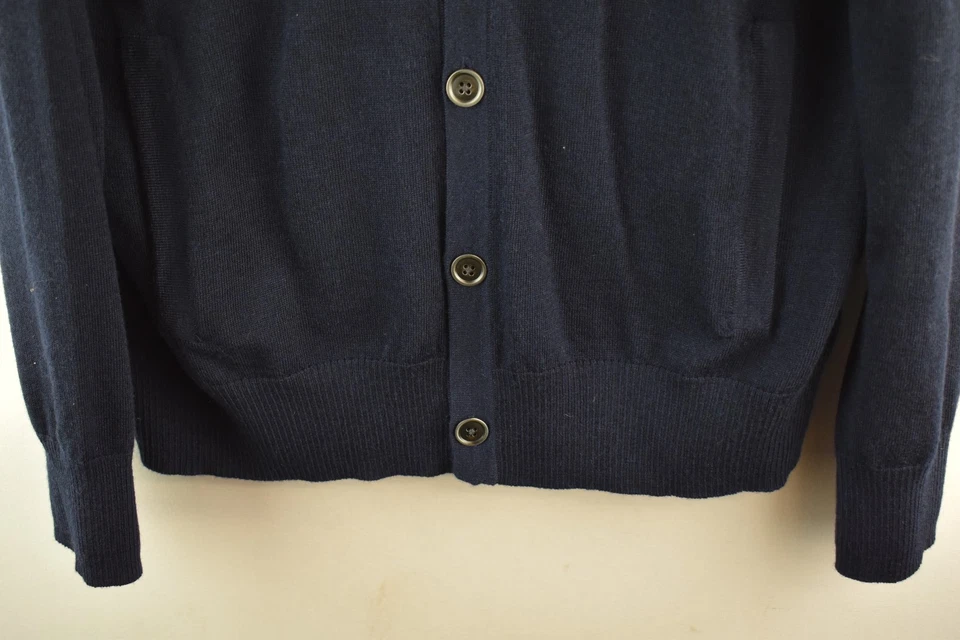 GAP Blue KNitwear Cardigan Jumper size L Mens Merino Wool Casual Outdoors - Image 3 of 4