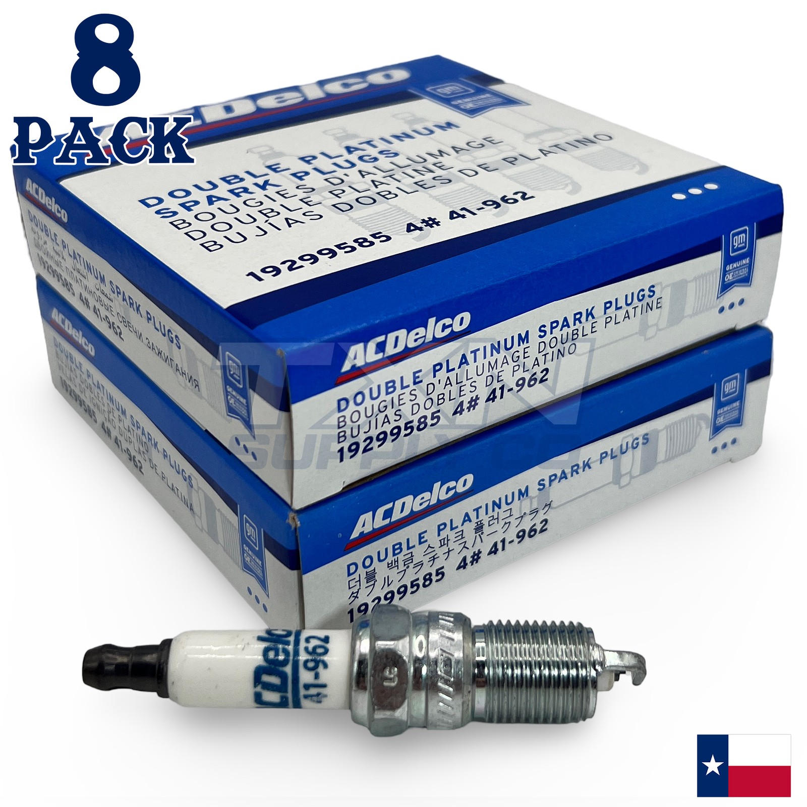 2015-2016 GMC Savana 4500 6.0L ACDelco Double Platinum Spark Plugs - 8 Pack