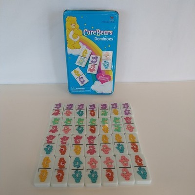 Y2K 2004 Care Bears Dominoes Collector Tin 28pcs Cardinal Games NO INSTRUCTIONS