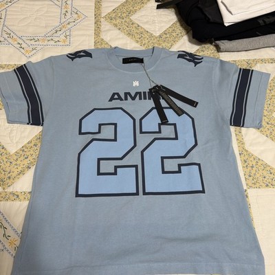 Authentic AMIRI 22 Skater Tee Blue Crew Neck Short Sleeved T-Shirt Men s Size S