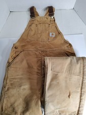 Vintage Carhartt BQ186 Quilt Lined Overalls 36x34