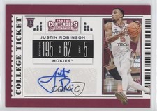 2019-20 Contenders Draft Picks College Ticket Justin Robinson Rookie Auto RC 0c2