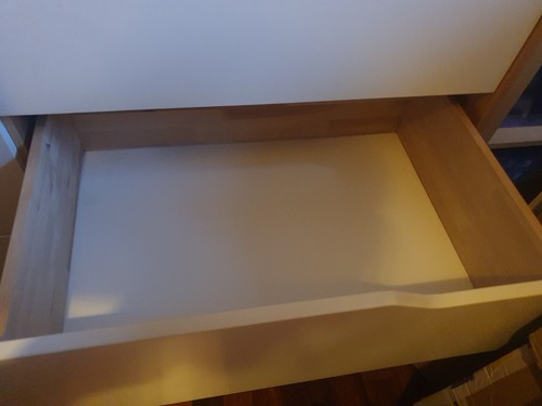 Ikea Mandal Chest Of Drawers Retro Solid Birch & Acrylic White Paint Fibreboard - Picture 11 of 17