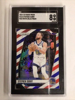 アーロン・ラムズデール PANINI PRIZM 自筆 25シリ 2024-25 Panini Prizm - Stephen Curry #134 Red White & Blue Prizm