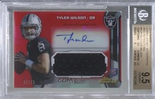 2013 Topps Finest Jumbo Relic Red Refractor 37/75 Tyler Wilson BGS 9.5 Auto 0s3