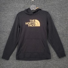 The North Face Hoodie Womens M Medium Gray Sweatshirt Fleece Drawstring Heather