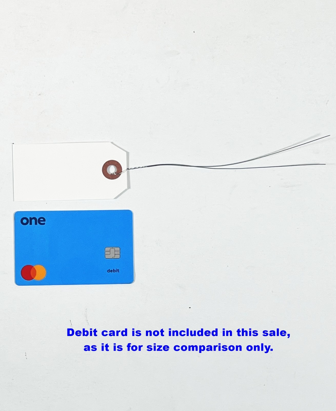 100 pcs- 31/4" x 1 5/8" Size 2 White Inventory Pre-Wired Price Tags with Wire