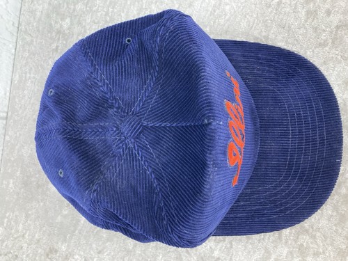 Vtg University of Illinois Illini Corduroy Hat Cap Snapback Script 80s Yupoong - Picture 6 of 8