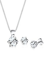 Schmuckset Damen Basic mit Kristallen in 925 Sterling Silber