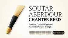 Soutar Aberdour, Black One, pipe chanter reed for bagpipes, Easy Strength, New 