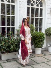 Salwar Kameez Indian Pakistani Wedding Party Dress Bollywood Palazzo Suit Wear