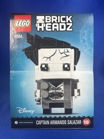 2017 LEGO Brick Headz 100% Complete Captain Armando Salazar 41594 Retired Manual