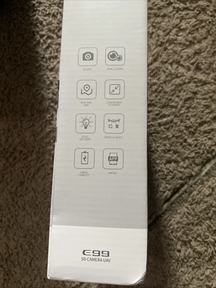 E99 Pro HD Dual Camera FPV Portable Aerial Photography Foldable Quad Drone Black - Image 3 of 4