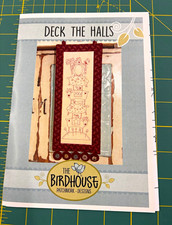 Deck the Halls Christmas Redwork Pattern & Printed Fabric The Birdhouse