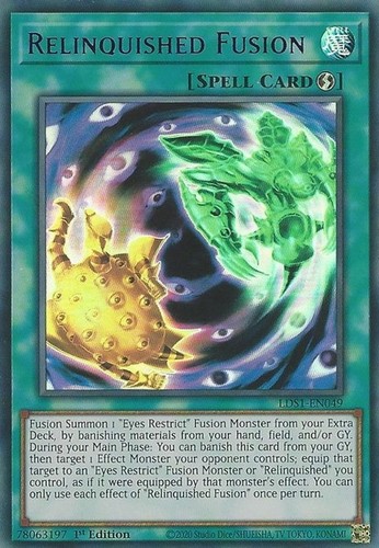 Yugioh! Relinquished Fusion (Purple) - LDS1-EN049 - Ultra Rare - 1st Edition Nea
