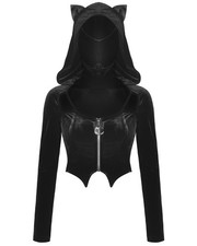 Dark In Love NoirCeur Hooded Gothic Cat Top