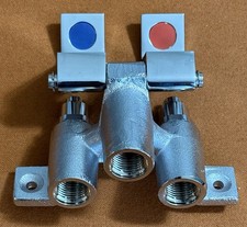 Valvola a pedale doppia in ottone, comando a pedale doppio per rubinetto a pedale lavello