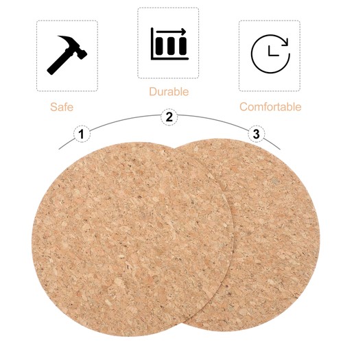 2 Pcs Mauspad Kork Arbeit Büro Zum Spielen -Pad -Handgelenksunterstützung - Bild 4 von 12
