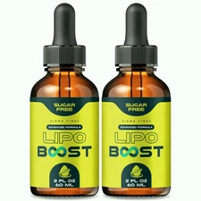 2 Packs Lipo Boost Weight Loss Drops - LipoBoost Liquid Advanced Formula 2fl oz